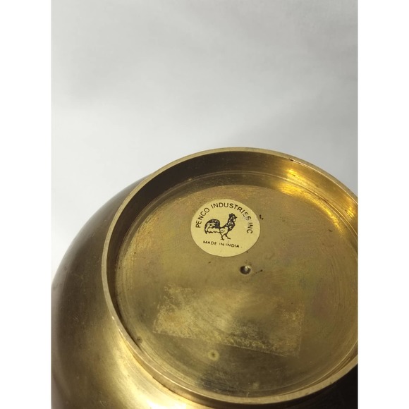 Vintage Penco Industries  Brass Enamel Trinket Box - Picture 8 of 9